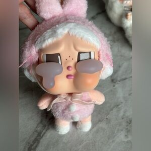EUC POPMART LABUBU CRY BABY Adorable Pink collectible plush bag charm/keyring